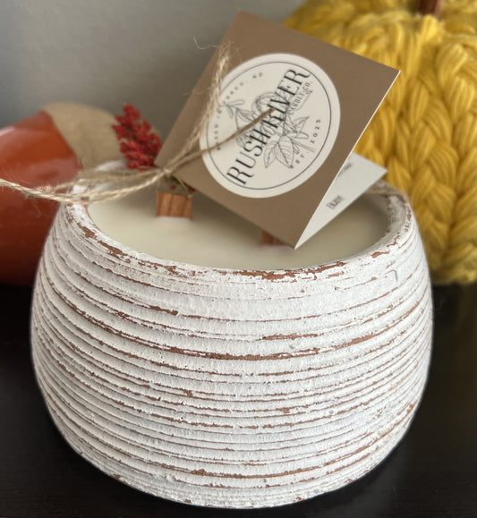 Farmhouse Clay Bowl Candle