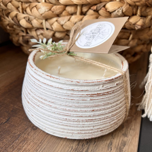 Farmhouse Clay Bowl Candle